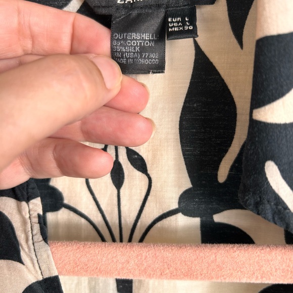 Zara silk cotton floral maxi dress, Large, with wrap around belt. Feminine Chic - Picture 14 of 14